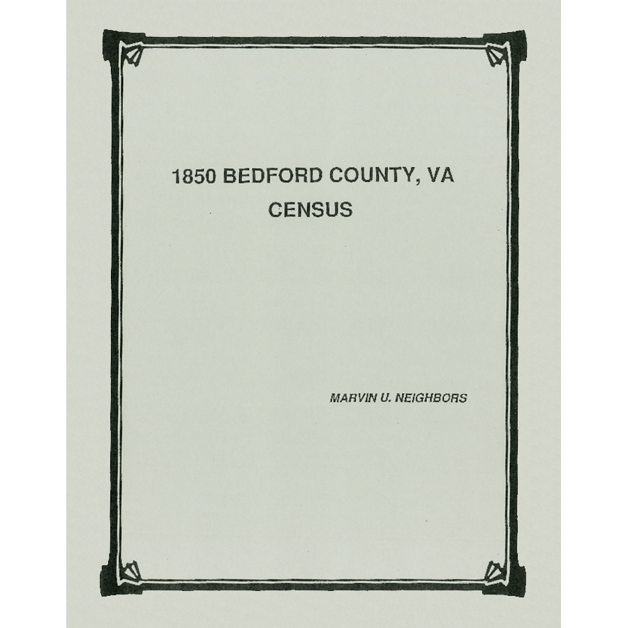 1850 Bedford County, Virginia Census