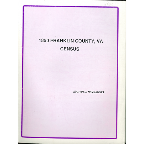 1850 Franklin County, Virginia Census