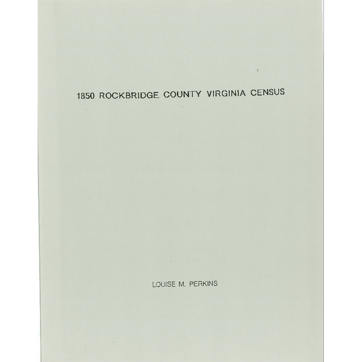 1850 Rockbridge County, Virginia Census