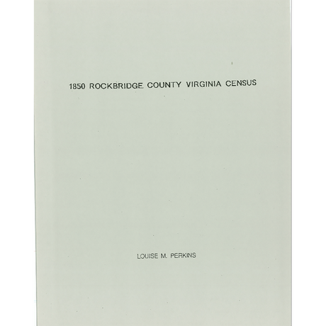 1850 Rockbridge County, Virginia Census
