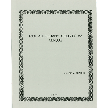 1860 Alleghany County, Virginia Census