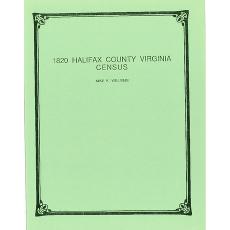 1820 Halifax County, Virginia Census
