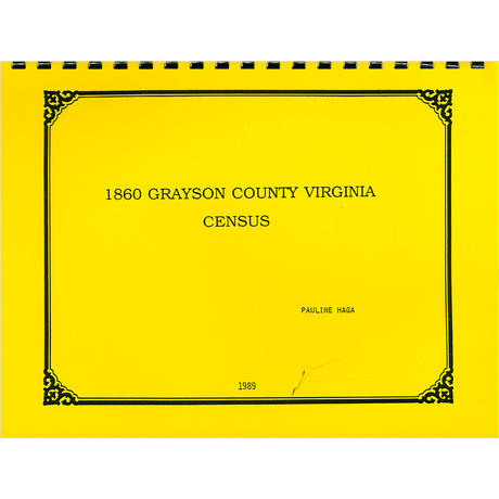 1860 Grayson County, Virginia Census
