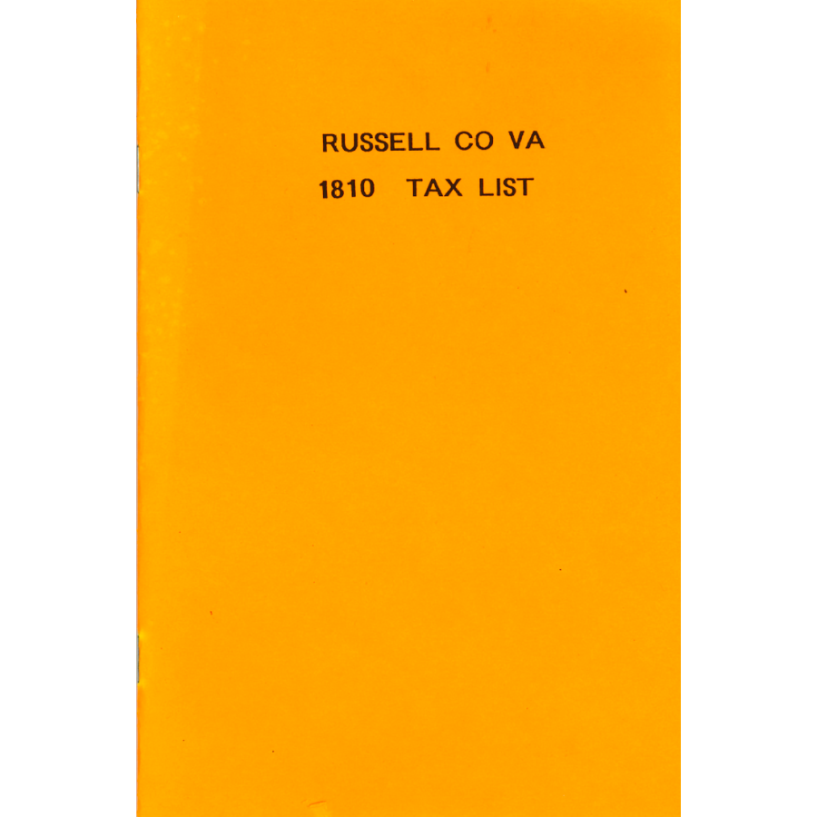 1810 Russell County, Virginia Tax List