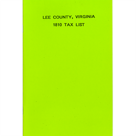 1810 Lee County, Virginia Tax List