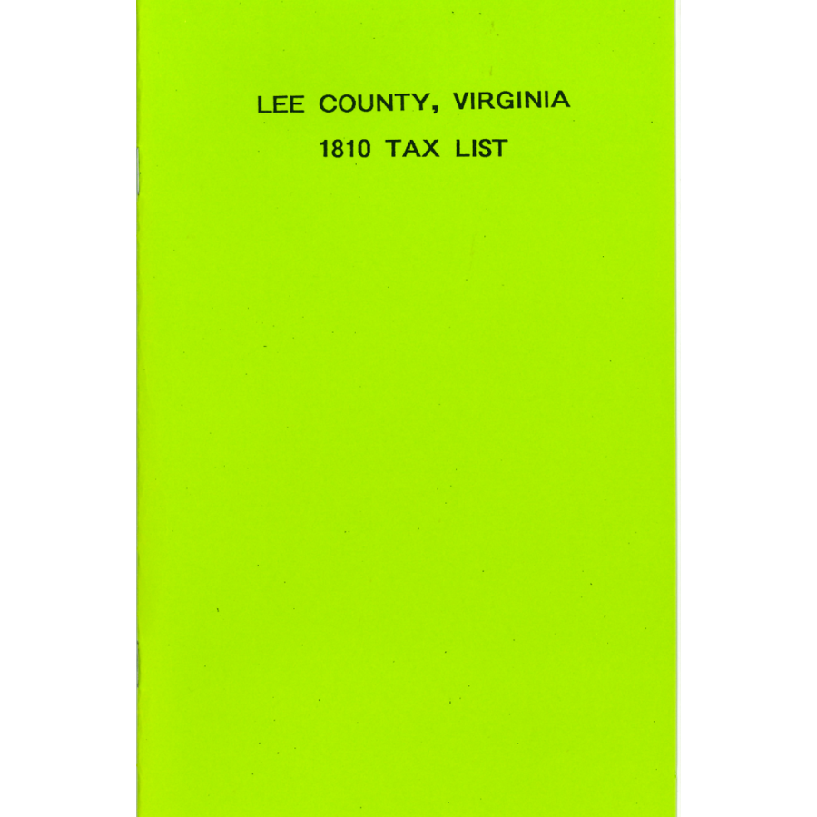 1810 Lee County, Virginia Tax List