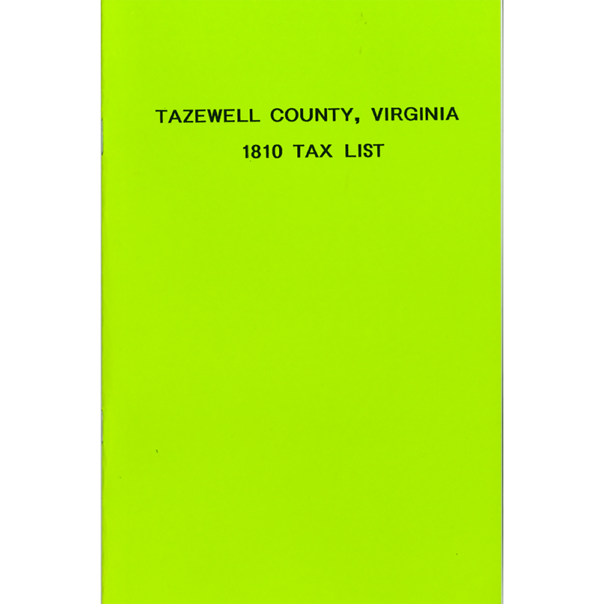 1810 Tazewell County, Virginia Census