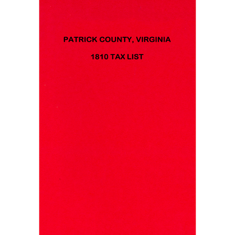 1810 Patrick County, Virginia Tax List