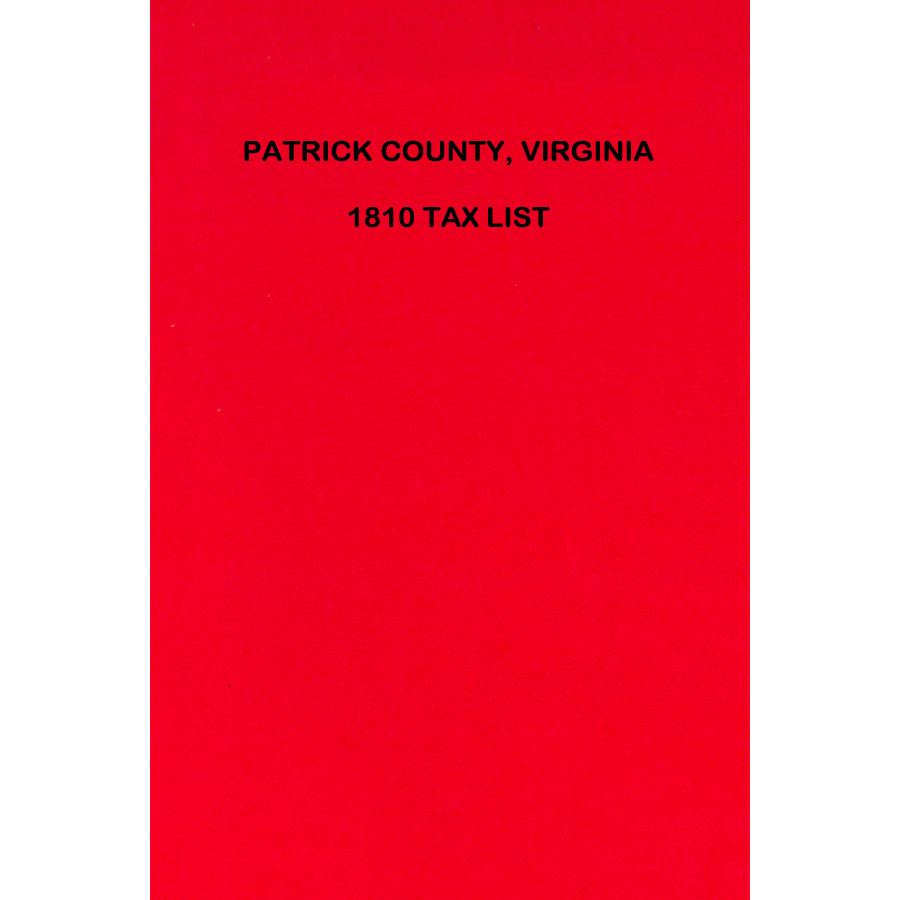 1810 Patrick County, Virginia Tax List