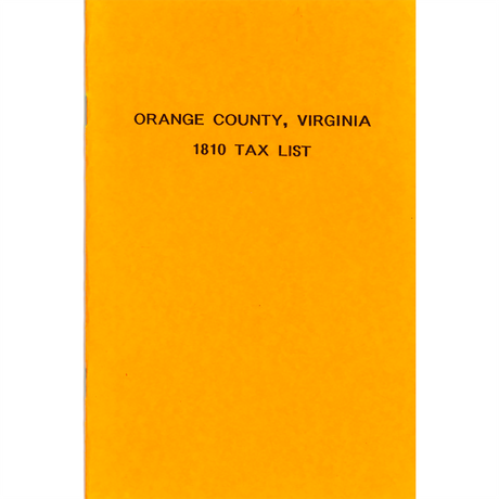 1810 Orange County, Virginia Tax List