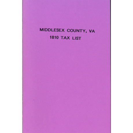 1810 Middlesex County, Virginia Tax List