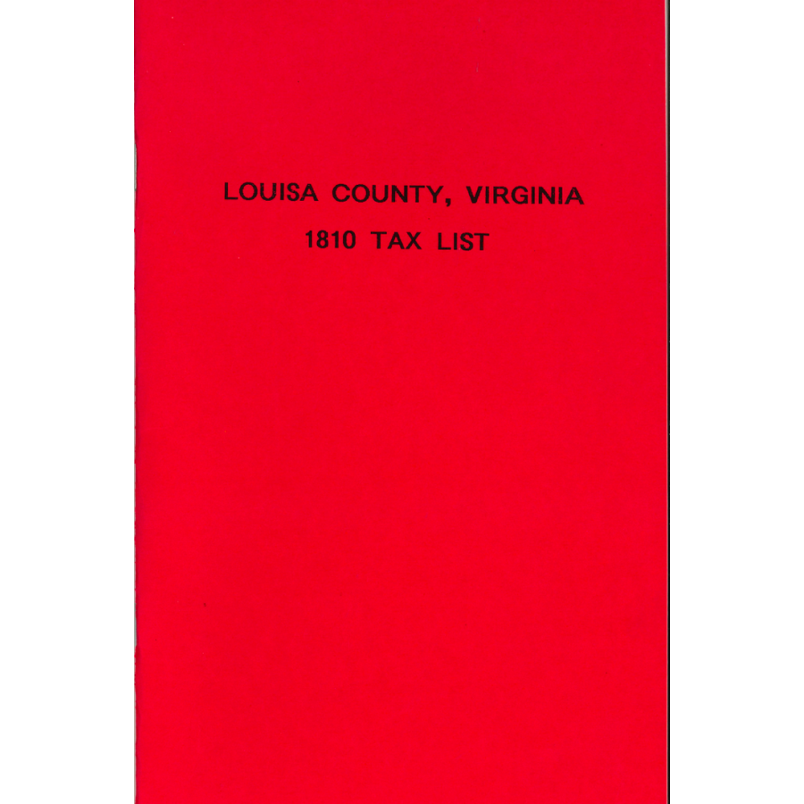 1810 Louisa County, Virginia Tax List