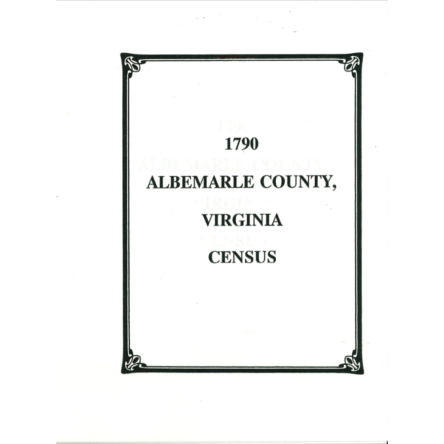 1790 Albemarle County, Virginia Census