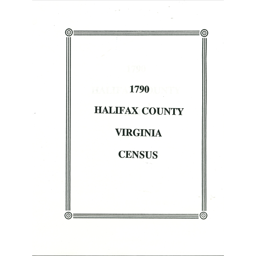 1790 Halifax County, Virginia Census