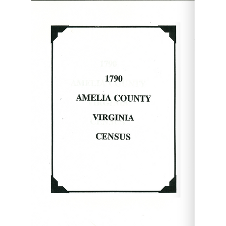 1790 Amelia County, Virginia Census