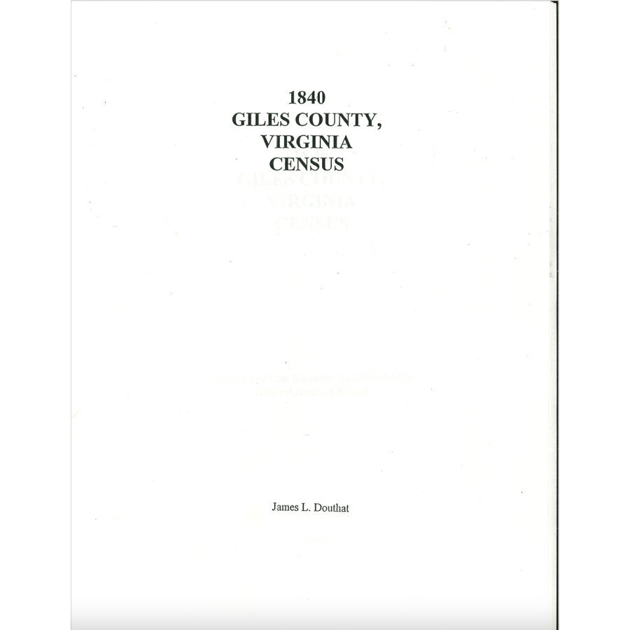 1840 Giles County, Virginia Census