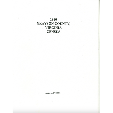 1840 Grayson County, Virginia Census