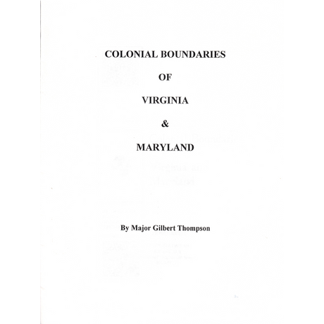 Colonial Boundaries of Virginia and Maryland