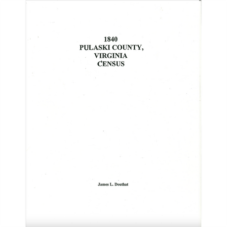 1840 Pulaski County, Virginia Census