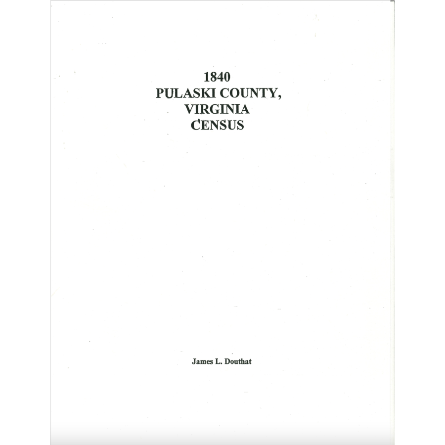 1840 Pulaski County, Virginia Census