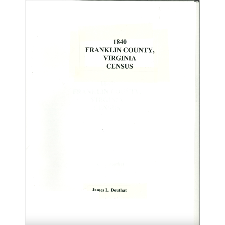 1840 Franklin County, Virginia Census