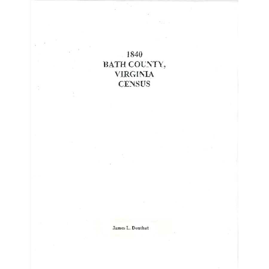 1840 Bath County, Virginia Census