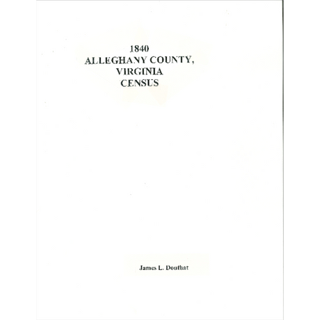 1840 Alleghany County, Virginia Census