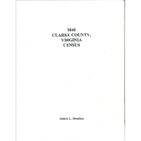 1840 Clarke County, Virginia Census