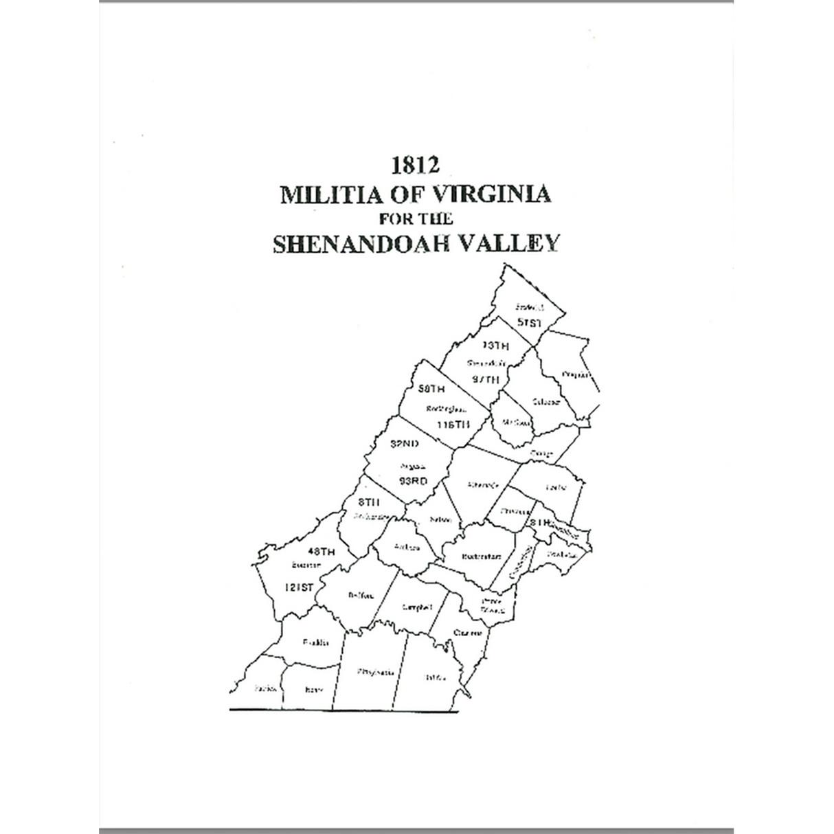 1812 Militia of Virginia for the Shenandoah Valley