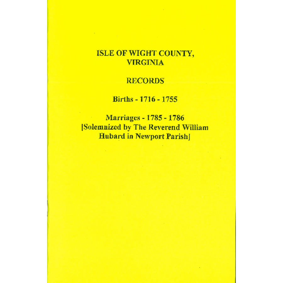 Isle of Wight County, Virginia Records