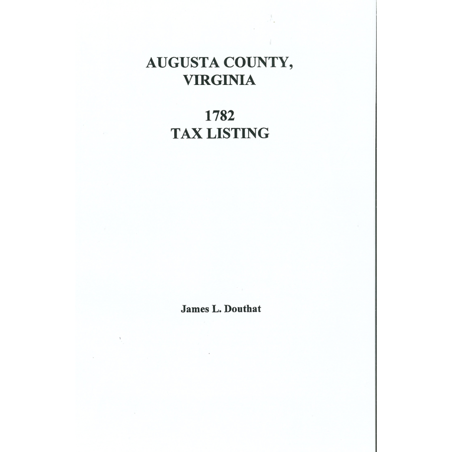 1782 Augusta County, Virginia Tax Listing