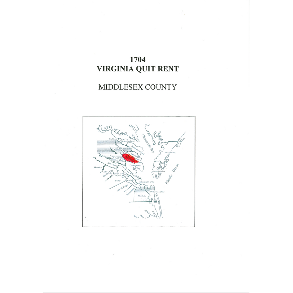 1704 Middlesex County, Virginia Quit Rents
