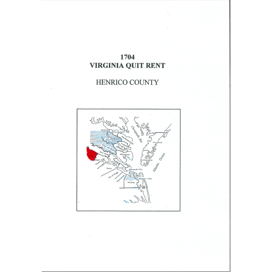 1704 Henrico County, Virginia Quit Rent List