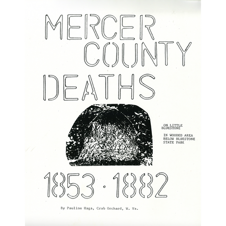 Mercer County, West Virginia Deaths 1853-1882