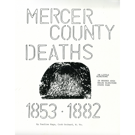 Mercer County, West Virginia Deaths 1853-1882