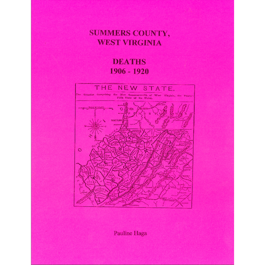 Summers County, West Virginia Death Records, 1906-1920