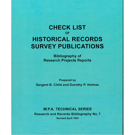 Check List of Historical Records Survey Publications