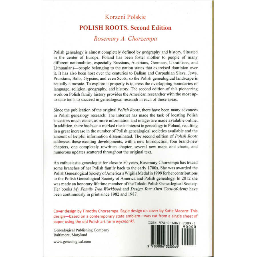 Korzenie Polskie Polish Roots. Second Edition back cover