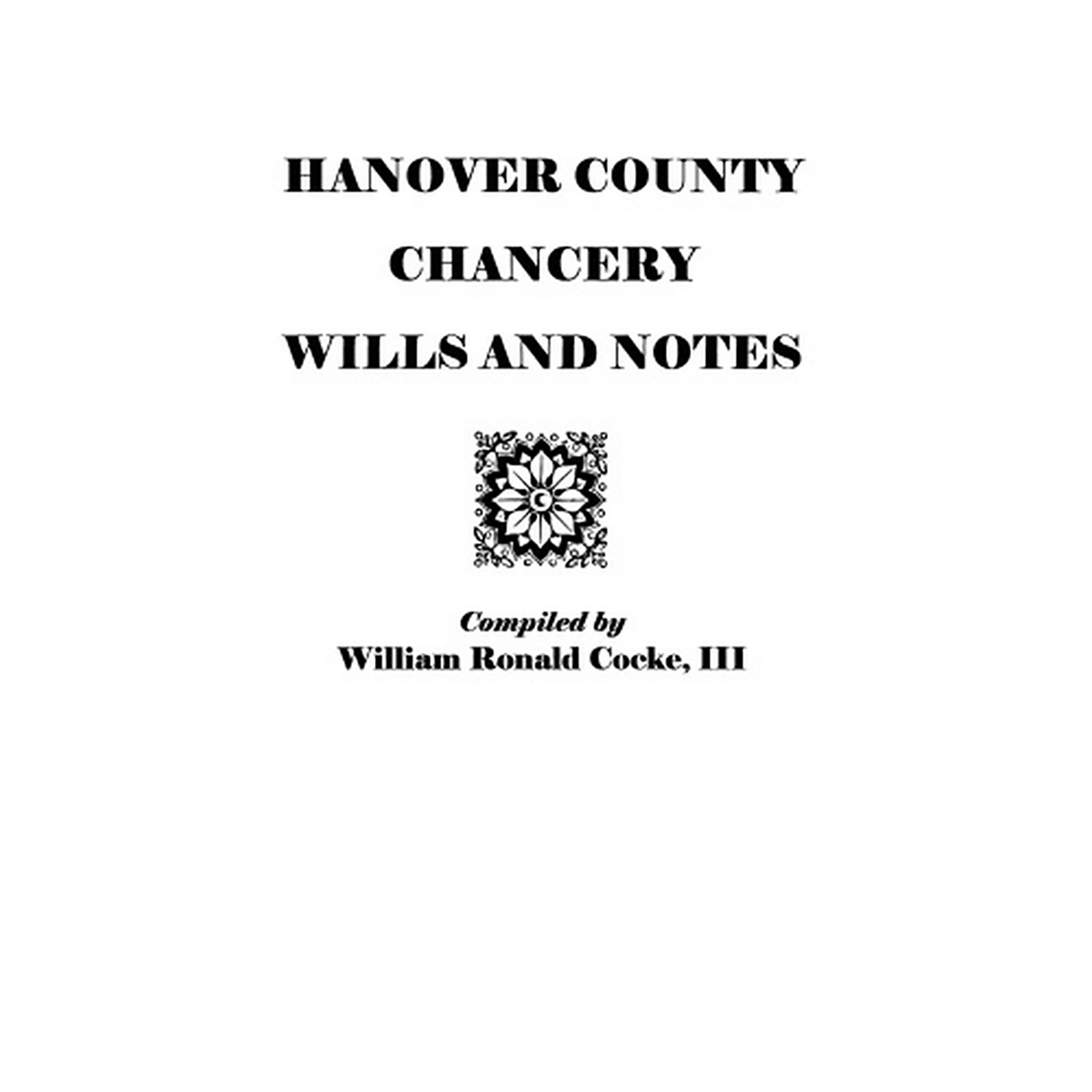 Hanover County Chancery Wills and Notes