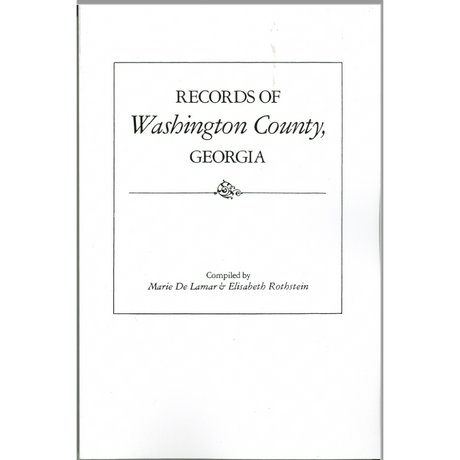 Records of Washington County, Georgia