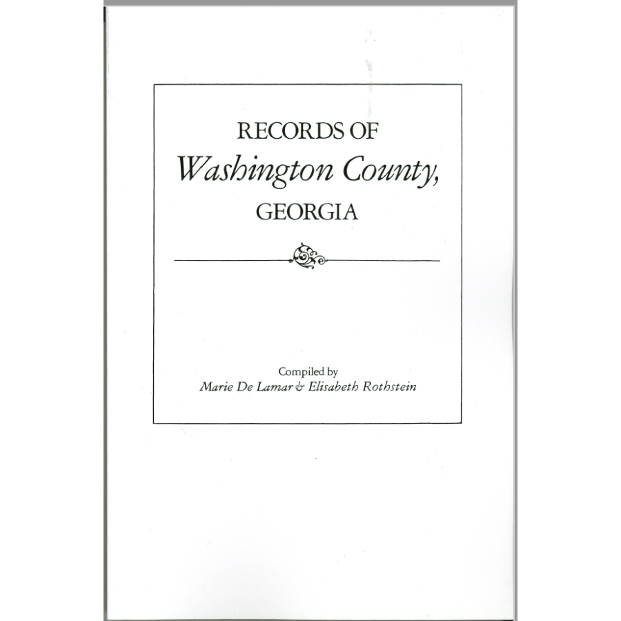 Records of Washington County, Georgia