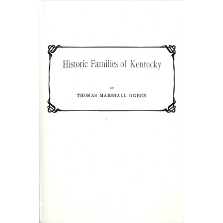 Historic Families of Kentucky