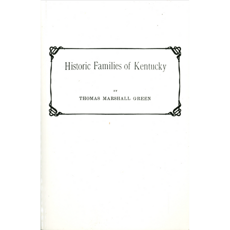 Historic Families of Kentucky