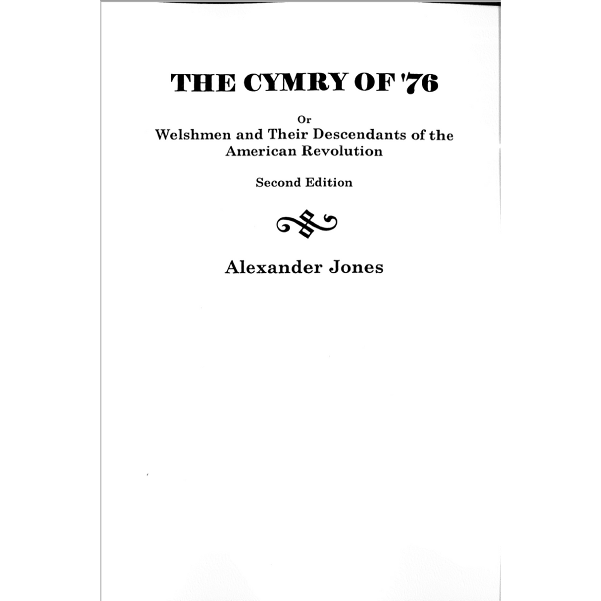 The Cymry of '76, Second Edition