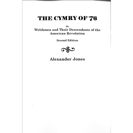 The Cymry of '76, Second Edition