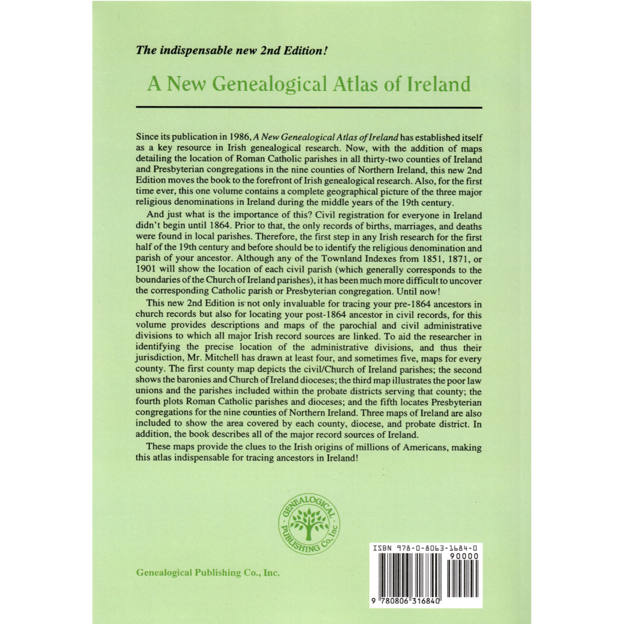 A New Genealogical Atlas of Ireland, Second Edition back cover