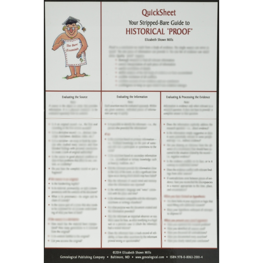 QuickSheet: Your Stripped-Bare Guide to Historical "Proof"