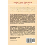 Genealogy in Reverse: Finding the Living back cover