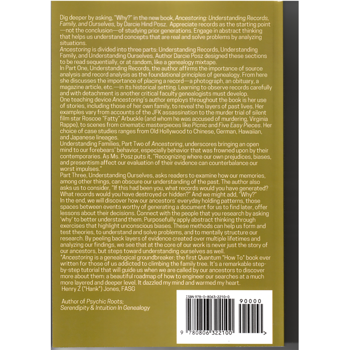 Ancestoring: Understanding Records, Family, and Ourselves back cover