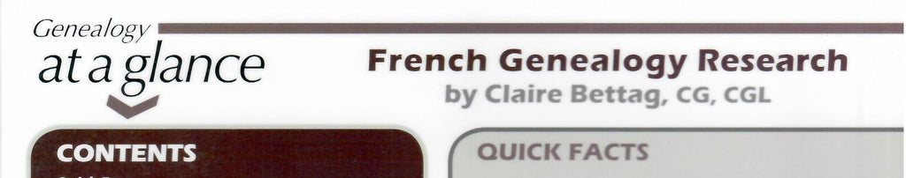 Genealogy at a Glance: French Genealogy Research